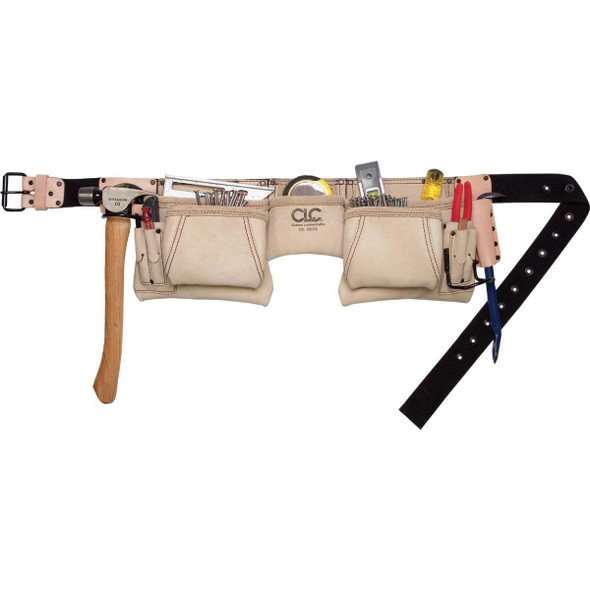 CLC 12-Pocket Leather Heavy-Duty Construction Carpenter Apron 175274