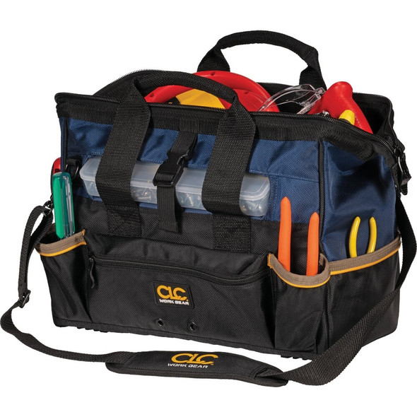CLC 25-Pocket 16 In. Tool Bag with Top Side Tray 1534 320138