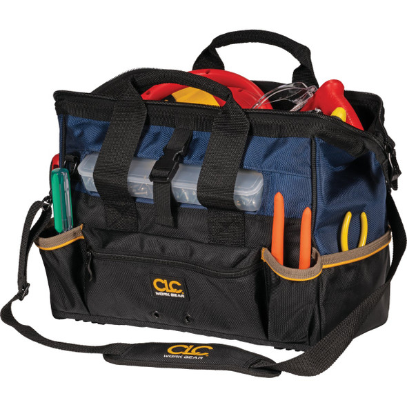 CLC 25-Pocket 16 In. Tool Bag with Top Side Tray 1534 320138