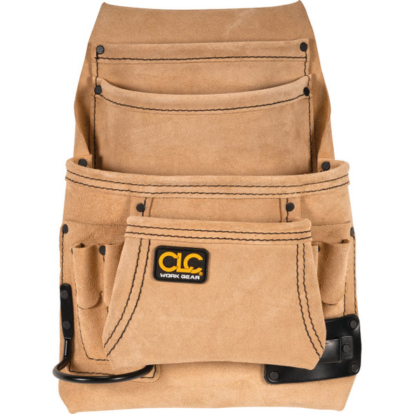 CLC 10-Pocket Suede Leather Carpenter's Nail & Tool Bag I923X