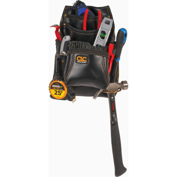 CLC 10-Pocket Leather Carpenter's Nail & Tool Bag 179354 375209
