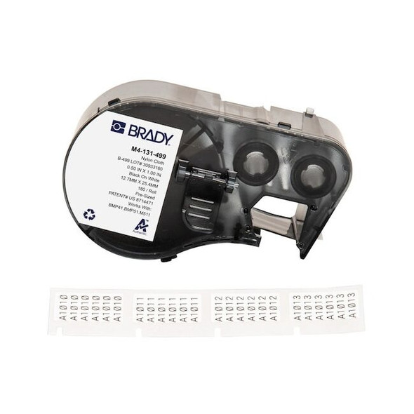 Brady Label/RibbonCartridge,White,Matte,1inW M4-131-499