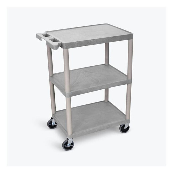 Luxor Utility Cart with 3 Shelves,24" x 18" HE34-G