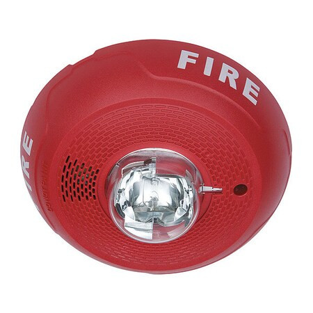 System Sensor Horn Strobe,Marked Fire,Wall or Ceiling PC4RL