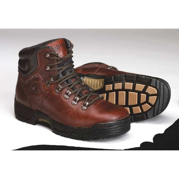 Men's Waterproof Work Boots, 11 M, Steel Toe, 6 in H, Dark Brown, FQ0006114