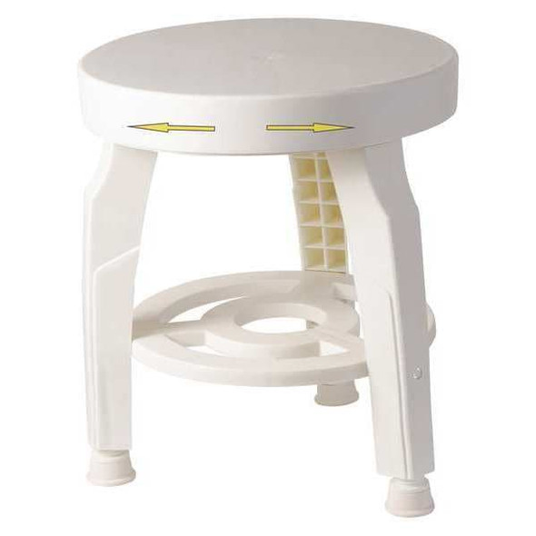 Healthsmart Adjustable Bath Seat, 16" L, Plastic, Textured 522-9810-1900