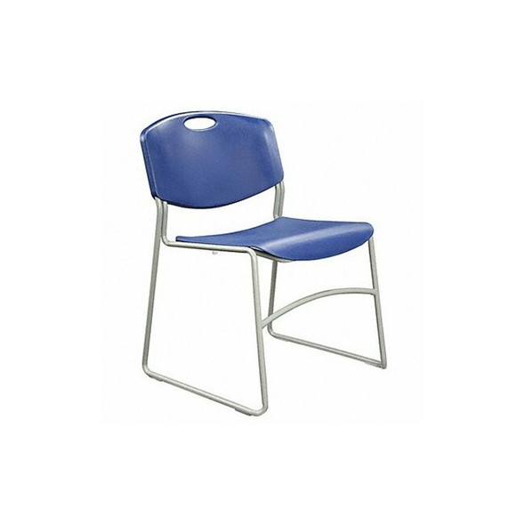 Manufacturer Varies Stacking Chair, Plastic, Blue 4KK09