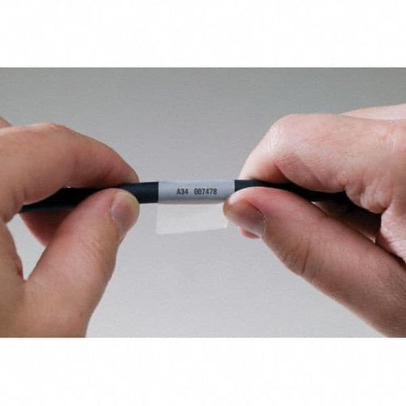 Brady 1" x 1-7/16" White on Translucent Label, Self Laminating Vinyl,PK2 THT-9-427-10