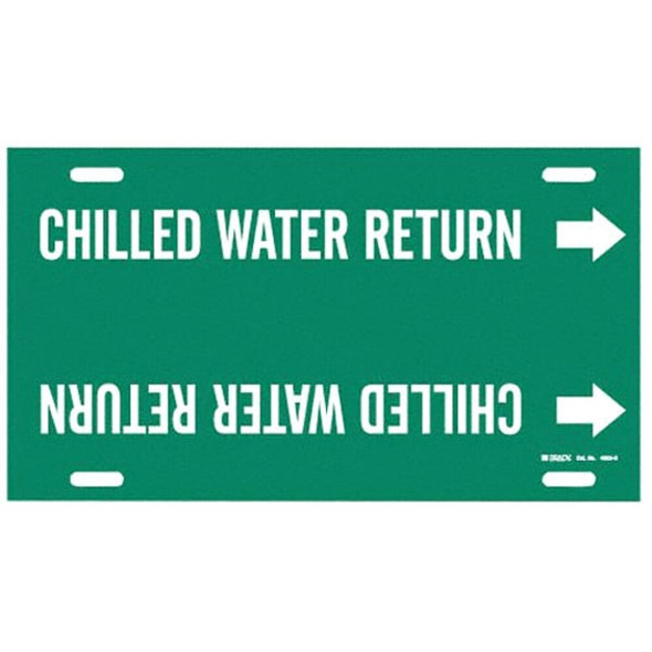 Brady Pipe Mrkr,Chilled Water Return,10to15 In 4023-H