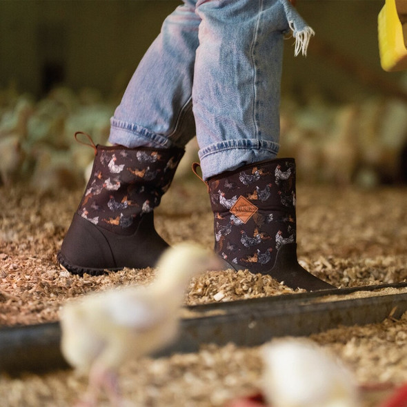 The Muck Boot Company Muckster II Women's Brown Chicken Print Mid Boot, Size 10 WM29CK   M  100 766186