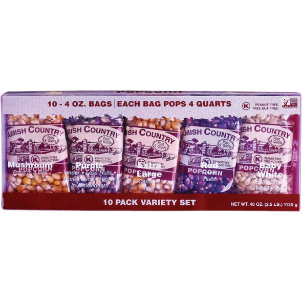 Amish Country Popcorn 10 Count 4 Oz. Variety Pack 51305 W VP