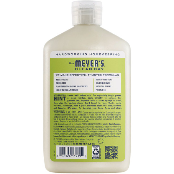Mrs. Meyer's Clean Day 16 Oz. Lemon Verbena Scent Baking Soda Cream Cleaner 11919 647076