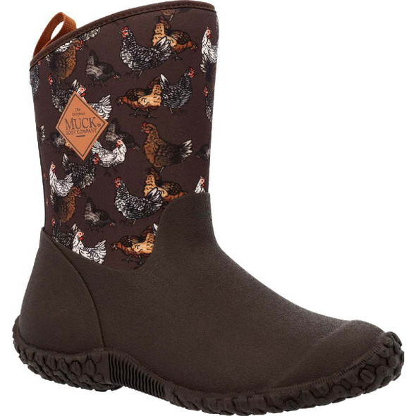 The Muck Boot Company Muckster II Women's Brown Chicken Print Mid Boot, Size 9