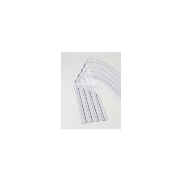 Replacement 12"" x 7' Scratch Resistant Ribbed Clear Strip for Strip Curtains