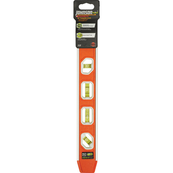 Johnson Level 12 In. Aluminum Reinforced Magnetic Torpedo Level 1421-1200 365713