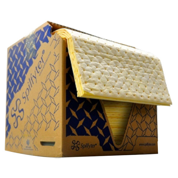 FyterTech Spilfyter™ HazMat 2-Ply Laminated Sorbent Pads, 16" x 18", 100/Box