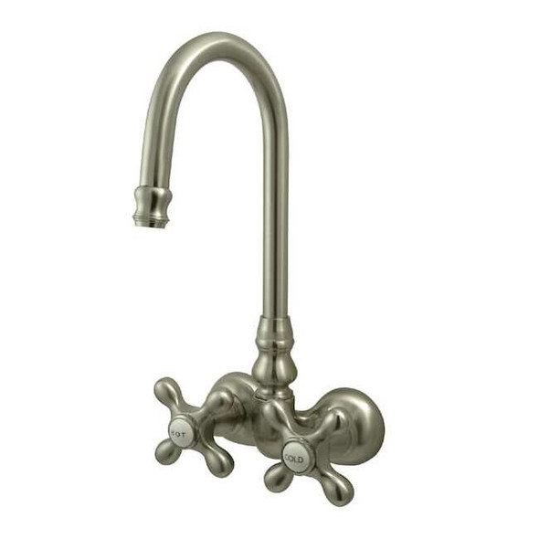 Wall-Mount Clawfoot Tub Faucet, Brushed Nickel, Tub Wall Mount