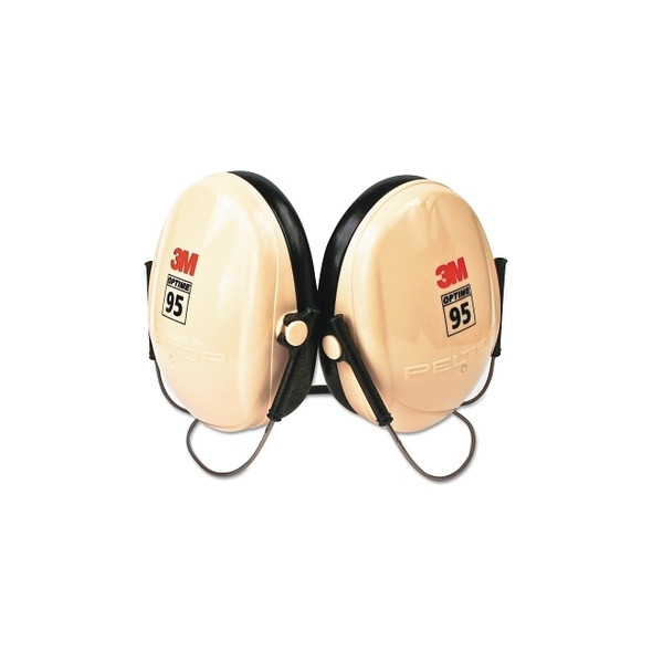 PELTOR™ Optime™ 95 Earmuff, 21 dB NRR, White/Black, Behind the Head