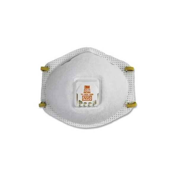 N95 Particulate Respirator, Half Facepiece, Two Fixed Straps, Reg