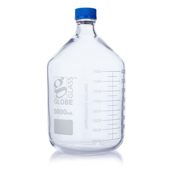 Globe Scientific Media Bottle,330 mm H,Clear,186 mm Dia 8105000 Globe Scientific Media Bottle,330 mm H,Clear,186 mm Dia 8105000