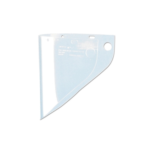 High Performance® Faceshield Window, Uncoated, Clear, Extended View, 19 in L x 9-3/4 in H Pack of 50