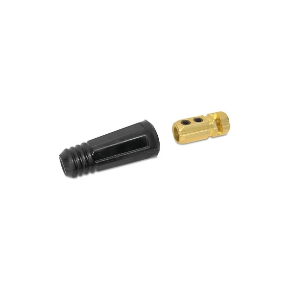 Dinse Style Cable Plug and Socket, Female, Ball Point Connection, 3/0 AWG to 2/0 AWG Cable Capacity