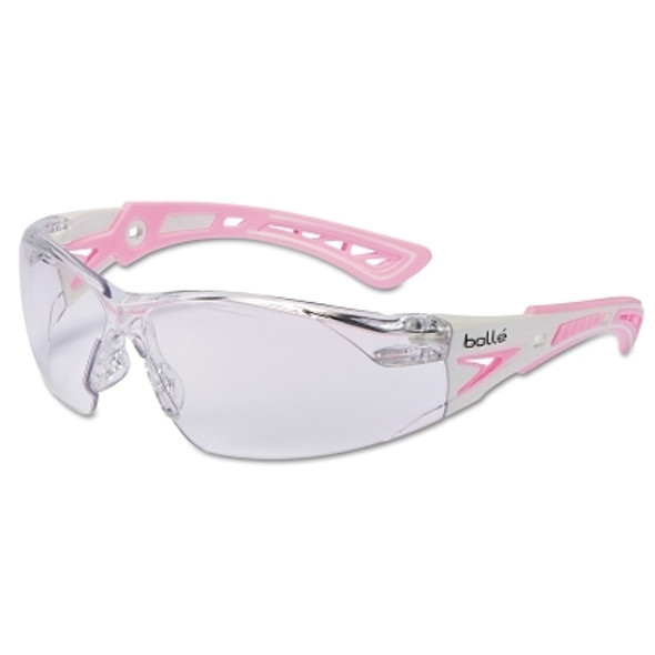Rush+ Series Safety Glasses, Clear Indoor Lens, Anti-Scratch/Anti-Fog