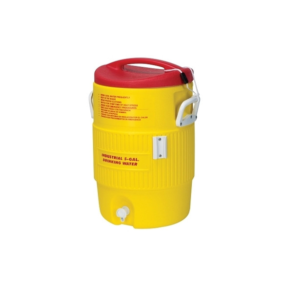 Heat Stress Solution Water Cooler, 5 Gallon, Red and Yellow