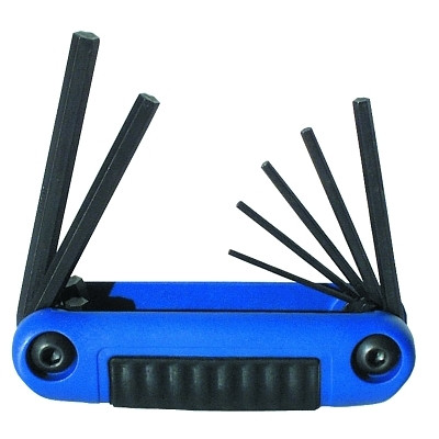 Ergo-Fold™ Hex Key Set, 7 per set, Hex Tip, Metric