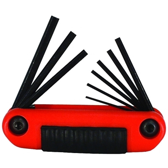 Ergo-Fold™ Hex Key Set, 9 per set, Hex Tip, Inch