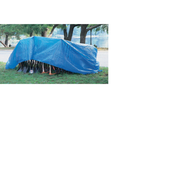 Multiple Use Tarp, 12 ft W x 20 ft L, Polyethylene, Blue