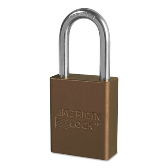 Solid Aluminum Padlock, 1/4 in dia, 1-1/2 in L x 3/4 in W, Brown Pack of 6 Solid Aluminum Padlock, 1/4 in dia, 1-1/2 in L x 3/4 in W, Brown Pack of 6
