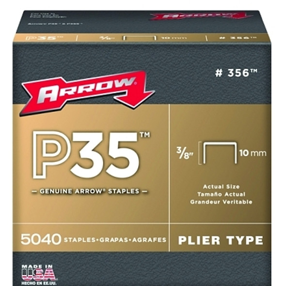 P35™ Type Staple, 3/8 in L x 7/8 W, For P35 and P35S Stapler Pack of 20