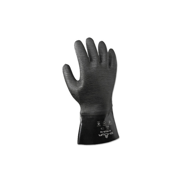Neoprene 12" Gauntlet, Black, Rough, Large