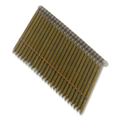 Round Head Framing Nail, 2-3/8 in L, Diamond Point, Steel