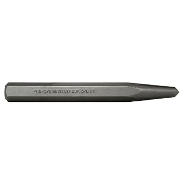 Center Punches, 6 1/4 in, 3/8 in tip, Alloy Steel
