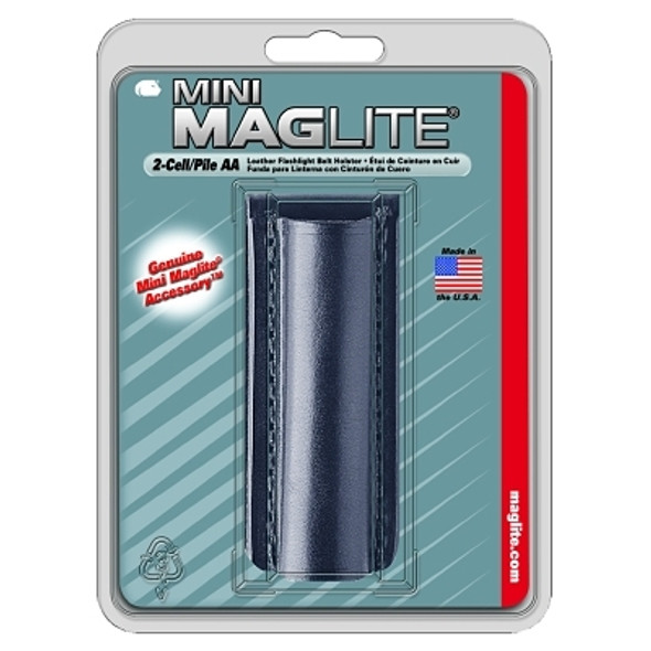 Holster, Flapless, For Use With 2-AA Flashlights, Black