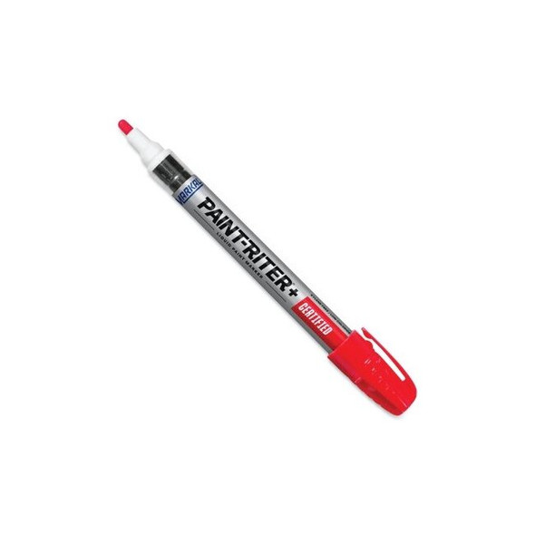 Paint-Riter+ Certified Liquid Paint Marker, Red, 1/8 in Tip, Medium