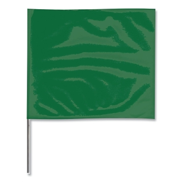 Stake Flags, 2 in x 3 in, 21 in Height, PVC Film, Green Pack of 100 Stake Flags, 2 in x 3 in, 21 in Height, PVC Film, Green Pack of 100