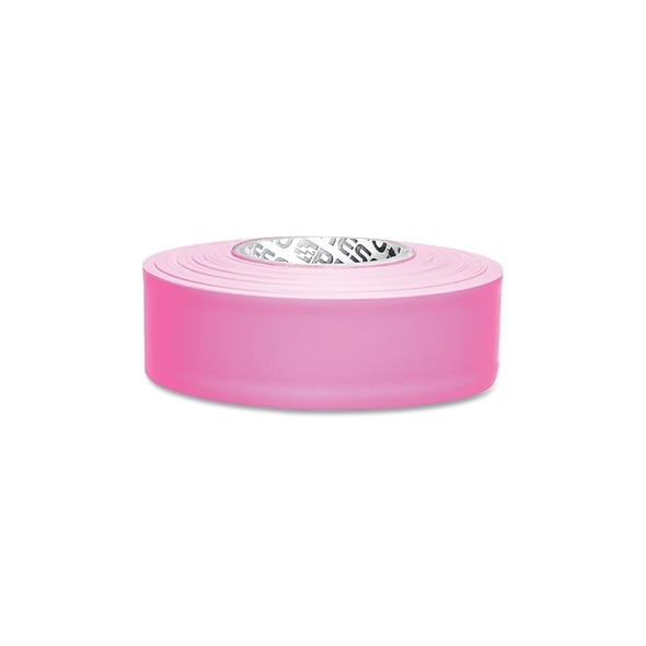 Taffeta Flagging Tape, 1-3/16 in x 300 ft, Pink Pack of 12