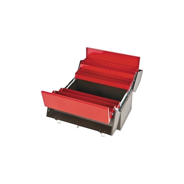 Cantilever Tool Boxes, 10 in D, Steel, Red/Brown