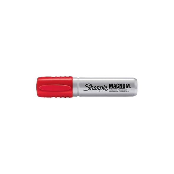 Magnum® Permanent Marker,Red, Jumbo, Chisel Tip