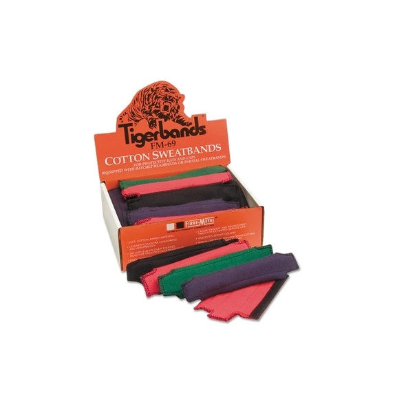 SuperEight™ Cotton Jersey Sweatband, Black, For Hard Hats/Full Brim Hats