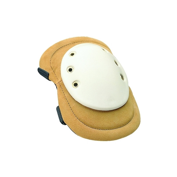 Welding Knee Pad, Elastic Strap/Quick-Release Buckle, Tan/White