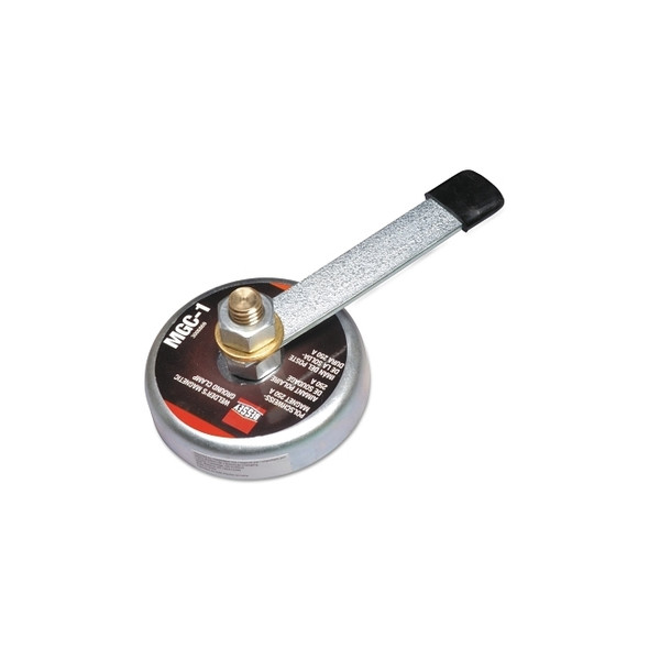 MGC Magnetic Ground Clamp, 250 A, 3-1/2 in dia, Steel/Brass