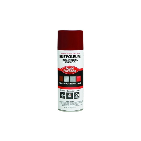 Industrial Choice 1600 System Enamel Aerosols, 12 oz, Cherry Red, High-Gloss Pack of 6