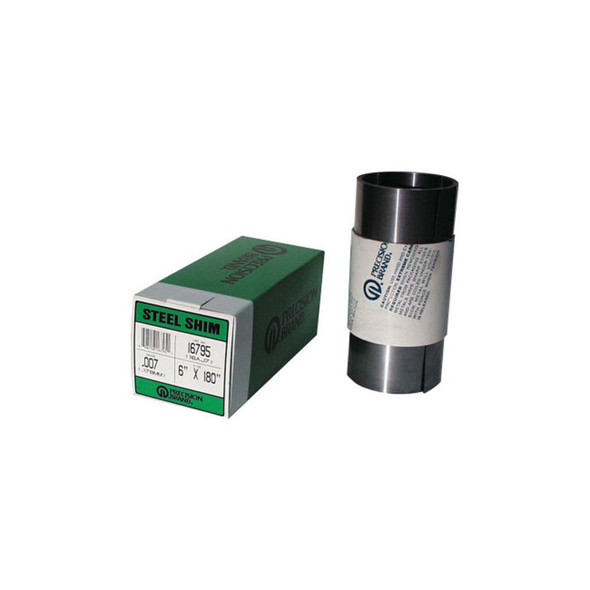 Steel Shim Stock Roll, 0.00075 in, Low Carbon 1008/1010 Steel, 0.01 in x 100 in x 6 in