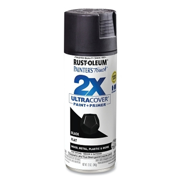 Painter's Touch Ultra Cover 2x Spray, 12 oz, Flat Black, Gloss Finish Painter's Touch Ultra Cover 2x Spray, 12 oz, Flat Black, Gloss Finish