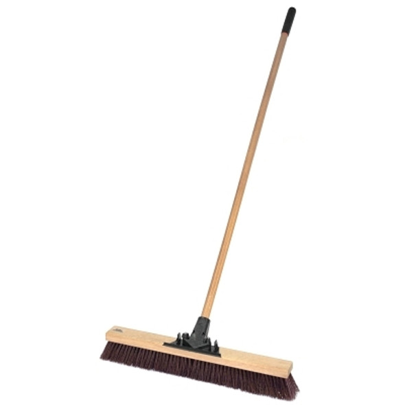 24" Pro-Flex Maroon Polypropylene Sweep with 60" Wood H
