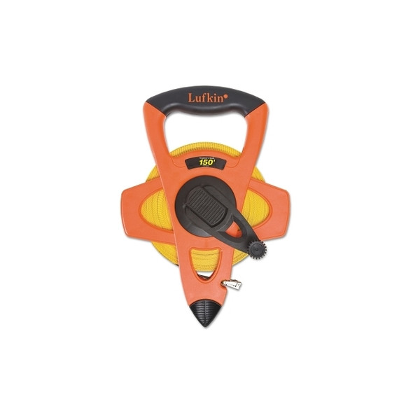 Hi-Viz® Orange Reel Fiberglass Tapes, 1/2 in x 150 ft, SAE, Orange, 1/10 in Grad